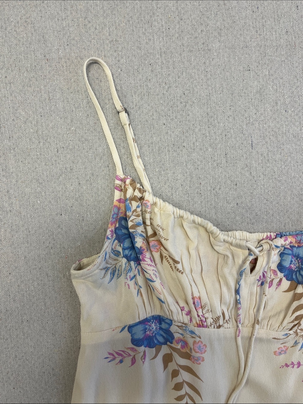 Lucky Brand Floral Midi Dress XS Boho Sleeveless Adjustable Straps - Picture 4 of 16